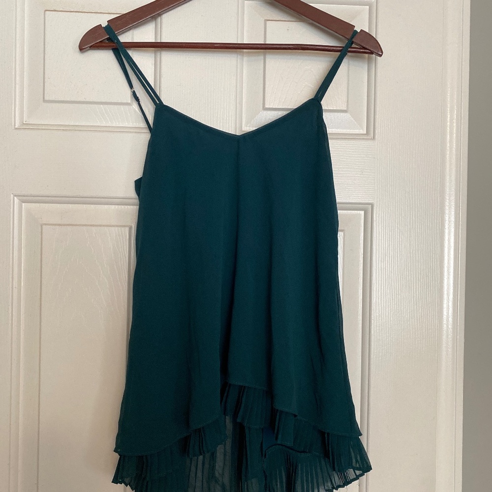 Green White House Black Market tank top